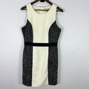 Banana Republic Tweed Sheath Dress Womens 10 Office Career Preppy Quiet Luxury